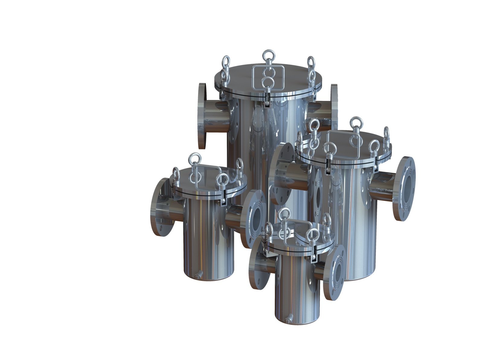 Basket strainer range for industrial pipeline protection