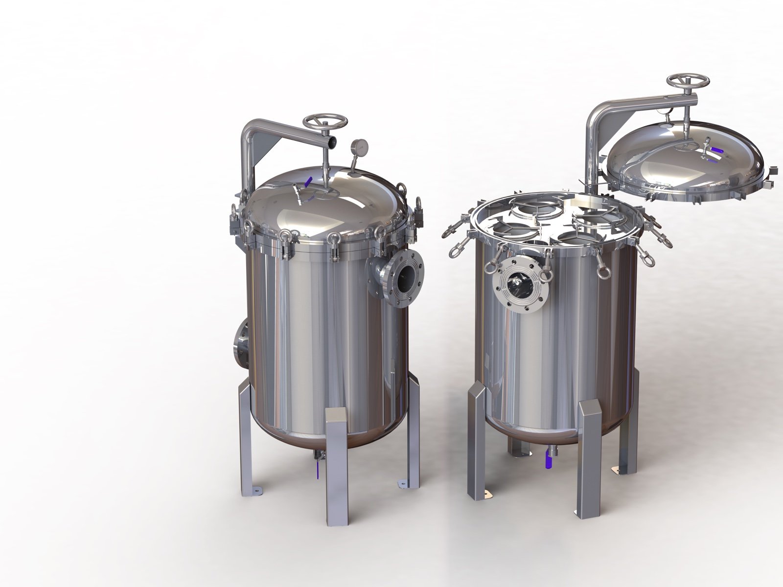 OEM multi bag filter housing for high flow liquid filtration