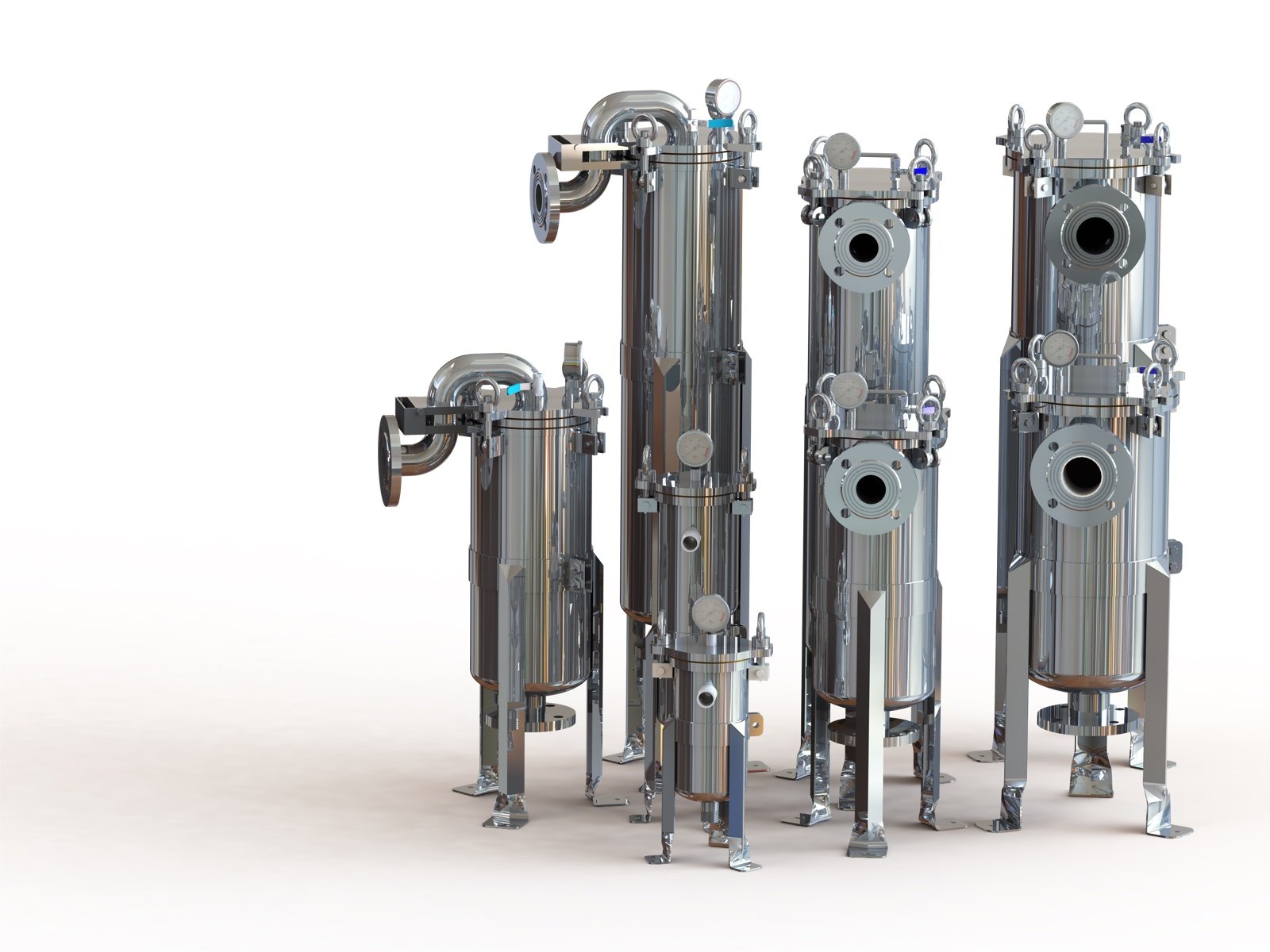 OEM single bag filter housing for industrial liquid filtration