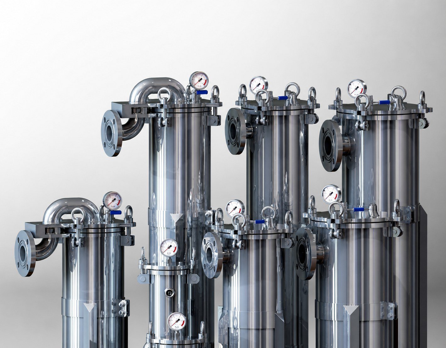ASTERFIL stainless steel single bag filter housings for industrial liquid filtration
